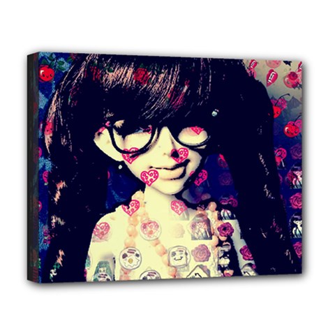 Retro Girl Deluxe Canvas 20  X 16  (stretched) by snowwhitegirl