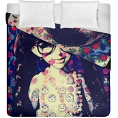 Retro Girl Duvet Cover Double Side (king Size) by snowwhitegirl