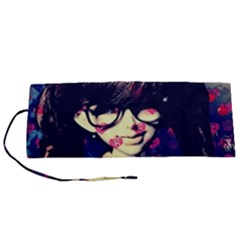 Retro Girl Roll Up Canvas Pencil Holder (s)