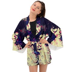 Retro Girl Long Sleeve Kimono by snowwhitegirl