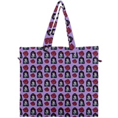 Girl Flower Pattern Lilac Canvas Travel Bag by snowwhitegirl