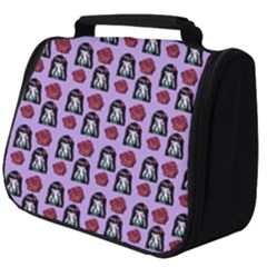 Girl Flower Pattern Lilac Full Print Travel Pouch (big) by snowwhitegirl