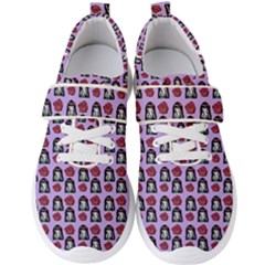 Girl Flower Pattern Lilac Men s Velcro Strap Shoes by snowwhitegirl