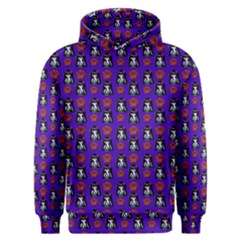 Girl Flower Pattern Royal Blue Men s Overhead Hoodie by snowwhitegirl