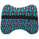 Girl Flower Pattern Blue Head Support Cushion View2