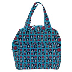 Girl Flower Pattern Blue Boxy Hand Bag