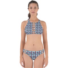 Girl Flower Pattern Light Blue Perfectly Cut Out Bikini Set by snowwhitegirl