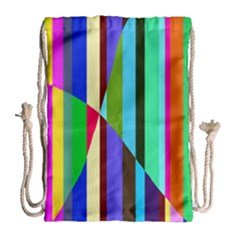 Stripes Interrupted Drawstring Bag (large) by bloomingvinedesign