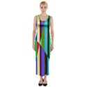 Stripes Interrupted Fitted Maxi Dress View1