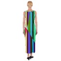 Stripes Interrupted Fitted Maxi Dress View2