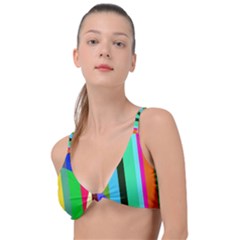 Stripes Interrupted Knot Up Bikini Top by bloomingvinedesign