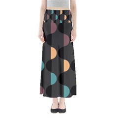 Abstract Background Modern Design Full Length Maxi Skirt by Wegoenart