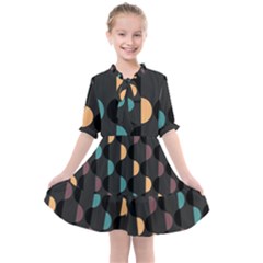 Abstract Background Modern Design Kids  All Frills Chiffon Dress by Wegoenart