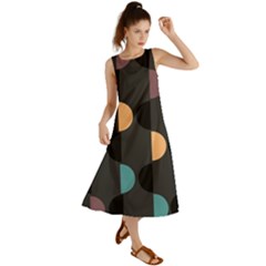 Abstract Background Modern Design Summer Maxi Dress