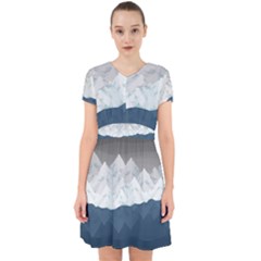 Snow Mountains Sea Sun Landscape Adorable In Chiffon Dress by Wegoenart