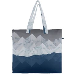 Snow Mountains Sea Sun Landscape Canvas Travel Bag by Wegoenart