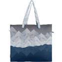 Snow Mountains Sea Sun Landscape Canvas Travel Bag View1