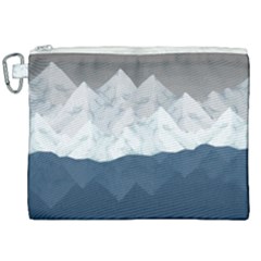 Snow Mountains Sea Sun Landscape Canvas Cosmetic Bag (xxl) by Wegoenart