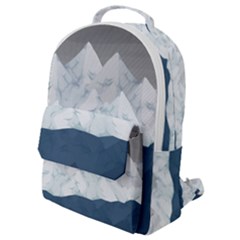 Snow Mountains Sea Sun Landscape Flap Pocket Backpack (small)