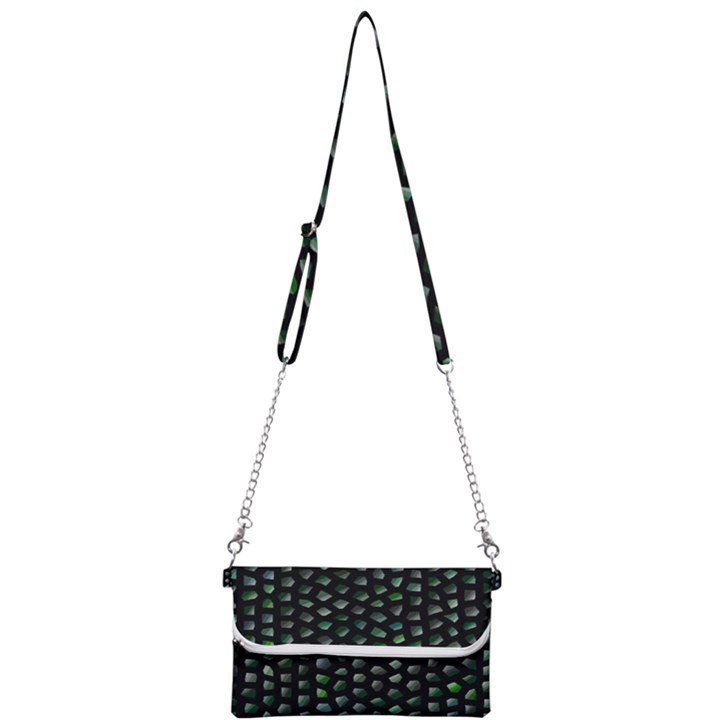 Abstract Green Design Scales Mini Crossbody Handbag