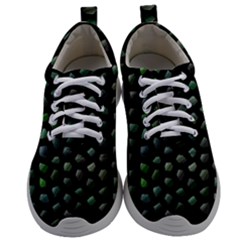 Abstract Green Design Scales Mens Athletic Shoes