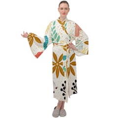 Design Nature Color Modern Maxi Velour Kimono