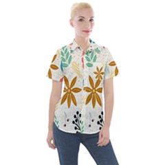 Design Nature Color Modern Women s Short Sleeve Pocket Shirt