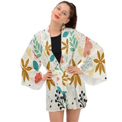 Design Nature Color Modern Long Sleeve Kimono