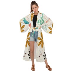 Design Nature Color Modern Maxi Kimono