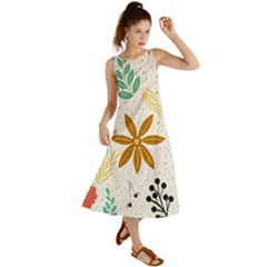 Design Nature Color Modern Summer Maxi Dress