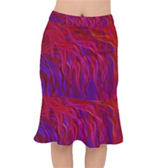 Background Texture Pattern Short Mermaid Skirt by Wegoenart