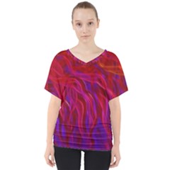 Background Texture Pattern V-neck Dolman Drape Top by Wegoenart