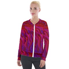 Background Texture Pattern Velour Zip Up Jacket by Wegoenart