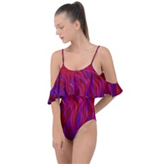 Background Texture Pattern Drape Piece Swimsuit