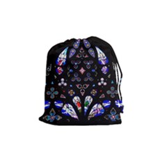 Barcelona Cathedral Spain Stained Glass Drawstring Pouch (medium) by Wegoenart