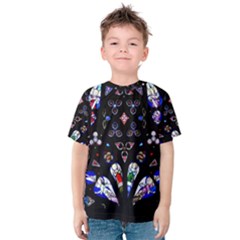 Barcelona Cathedral Spain Stained Glass Kids  Cotton Tee