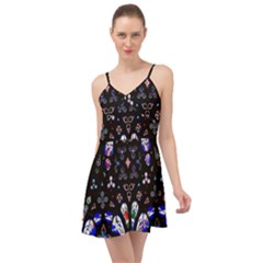 Barcelona Cathedral Spain Stained Glass Summer Time Chiffon Dress