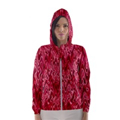 Background Abstract Surface Red Women s Hooded Windbreaker by Wegoenart