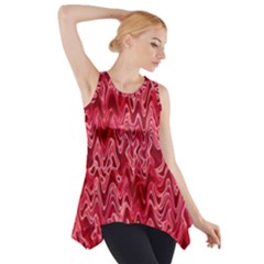 Background Abstract Surface Red Side Drop Tank Tunic by Wegoenart