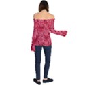 Background Abstract Surface Red Off Shoulder Long Sleeve Top View2