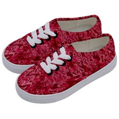 Background Abstract Surface Red Kids  Classic Low Top Sneakers by Wegoenart