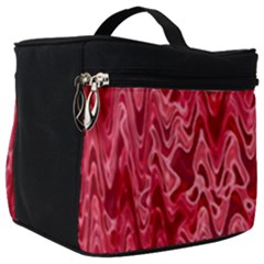 Background Abstract Surface Red Make Up Travel Bag (big) by Wegoenart