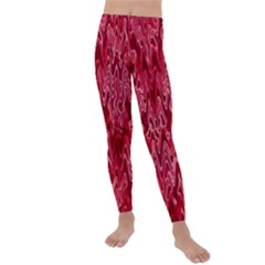 Background Abstract Surface Red Kids  Lightweight Velour Leggings