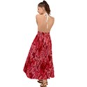 Background Abstract Surface Red Backless Maxi Beach Dress View2