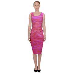 Background Abstract Texture Sleeveless Pencil Dress