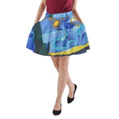 Painting Illustrations Vincent Van Gogh A-line Pocket Skirt by Wegoenart