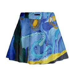 Painting Illustrations Vincent Van Gogh Mini Flare Skirt by Wegoenart