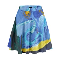 Painting Illustrations Vincent Van Gogh High Waist Skirt by Wegoenart