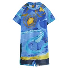 Painting Illustrations Vincent Van Gogh Kids  Boyleg Half Suit Swimwear by Wegoenart