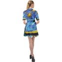 Painting Illustrations Vincent Van Gogh Belted Shirt Dress View2